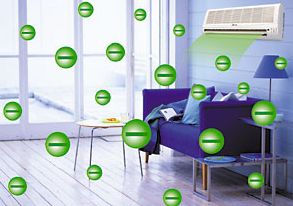 Airconditioners met luchtionisatiefunctie