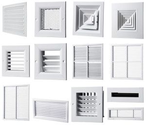 diferentes tipos de rejillas de ventilación