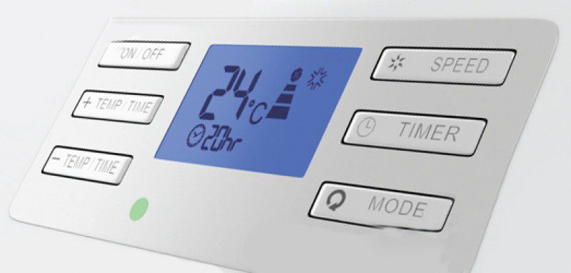 Control panel at ipapakita sa kaso ng mobile air conditioner na ELECTROLUX