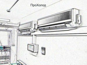 airconditioning van een kleine serverruimte met splitsystemen