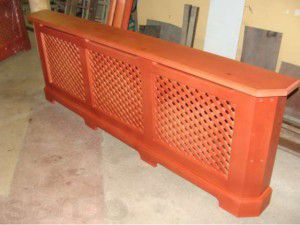 Wooden radiator grill