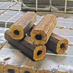 Sawdust briquettes