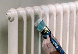 Radiator painting with alkyd paint