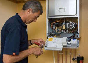 Connecting the thermostat to the heating boiler