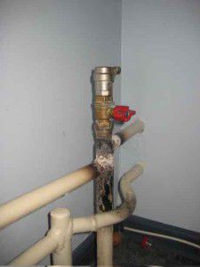 Heating riser blocked