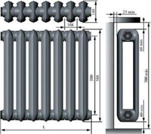 Cast iron radiator design