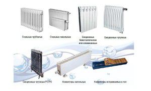 Types of heating radiators