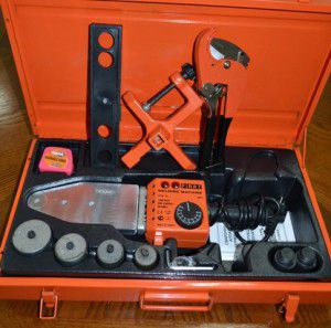 A set of tools for soldering polypropylene pipes