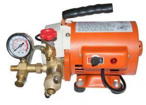 Electric pump for heating pressure testing