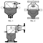 Figuur 1 - continu werkende ontluchter, figuur 2 - variabel werkend, figuur 3 - dubbelwerkend.