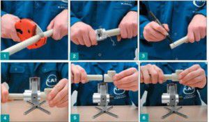 Stages of welding polypropylene pipes